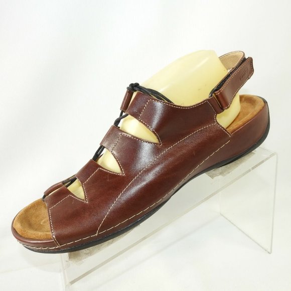 Wolky Size 10 M Brown Leather Sandals Mens B3B16 main image 6